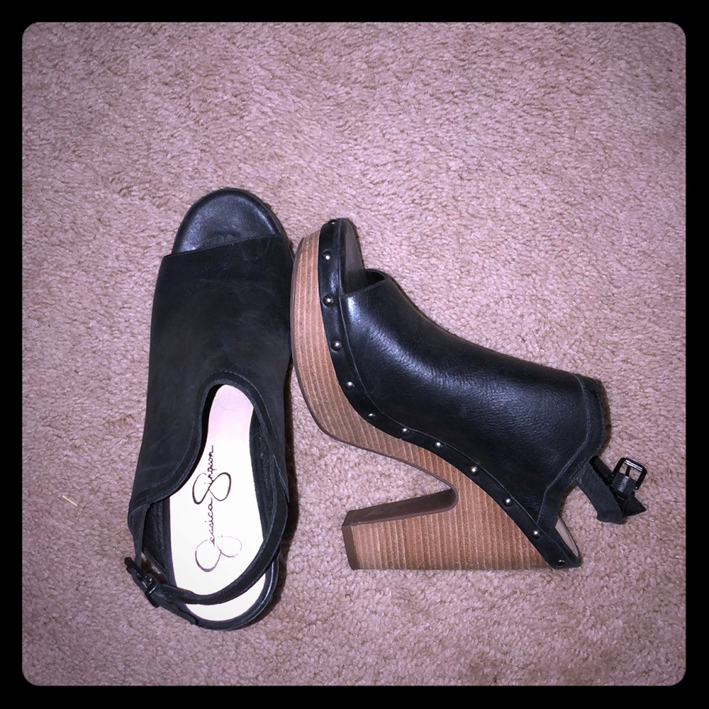 Jessica Simpson wedged heels